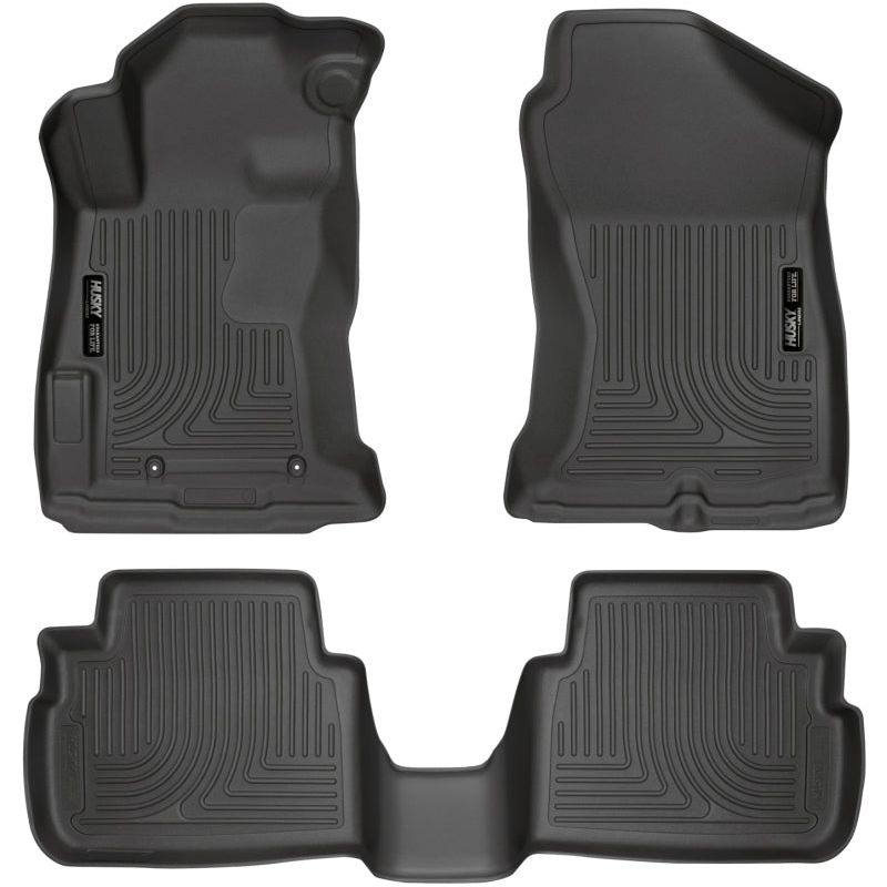 Husky Liners 2017 Subaru Impreza Weatherbeater Black Front & 2nd Seat Floor Liners-Floor Mats - Rubber-Husky Liners-HSL99661-SMINKpower Performance Parts