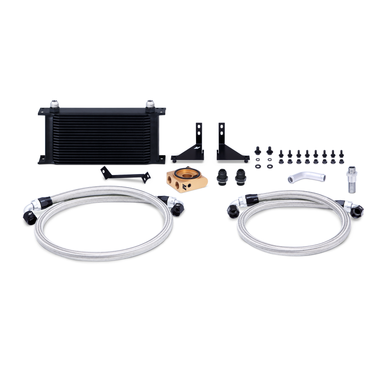Mishimoto 14-16 Ford Fiesta ST Thermostatic Oil Cooler Kit - Black-Oil Coolers-Mishimoto-MISMMOC-FIST-14TBK-SMINKpower Performance Parts