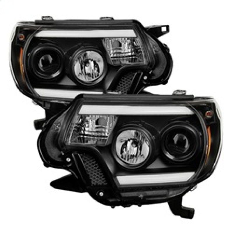 Spyder Toyota Tacoma 12-15 Projector Headlights Light Bar DRL Black PRO-YD-TT12-LBDRL-BK-Headlights-SPYDER-SPY5081711-SMINKpower Performance Parts