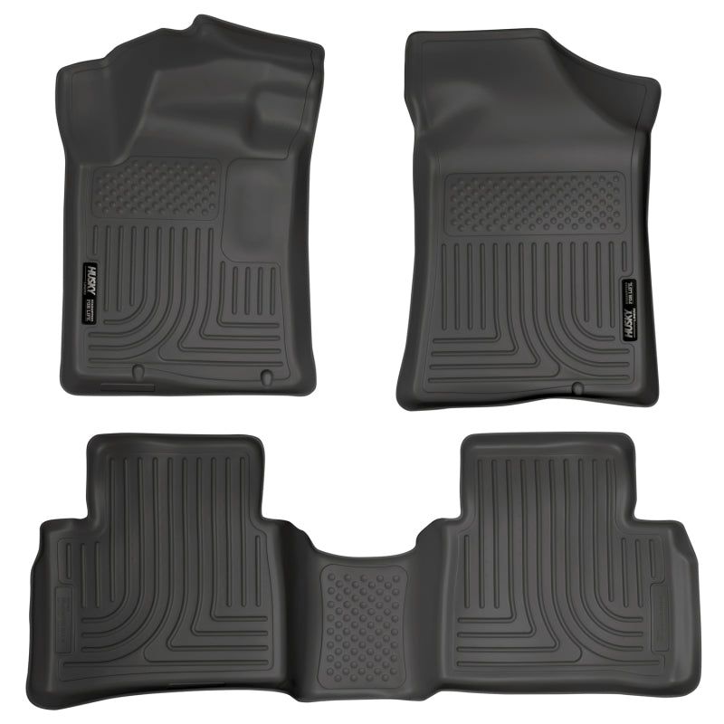 Husky Liners 13 Nissan Altima Weatherbeater Black Front & 2nd Seat Floor Liners-Floor Mats - Rubber-Husky Liners-HSL99641-SMINKpower Performance Parts