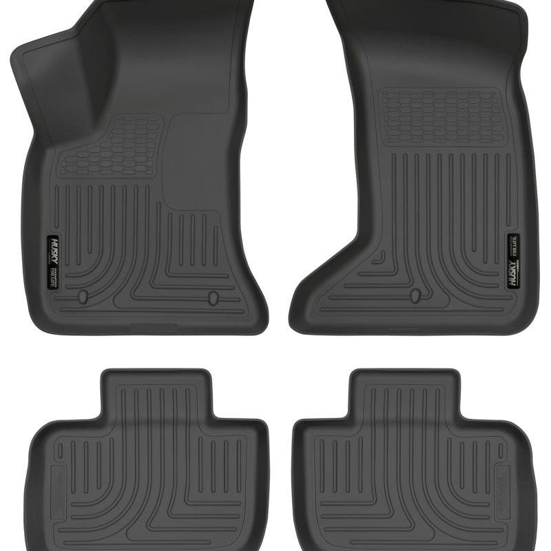 Husky Liners 11-12 Dodge Charger/Chrysler 300 (AWD Only) WeatherBeater Combo Black Floor Liners-Floor Mats - Rubber-Husky Liners-HSL98081-SMINKpower Performance Parts