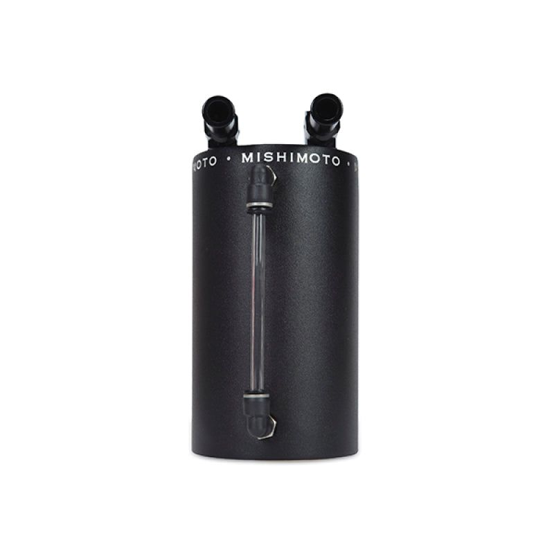 Mishimoto Large Aluminum Oil Catch Can - Wrinkle Black-Oil Catch Cans-Mishimoto-MISMMOCC-LAWBK-SMINKpower Performance Parts