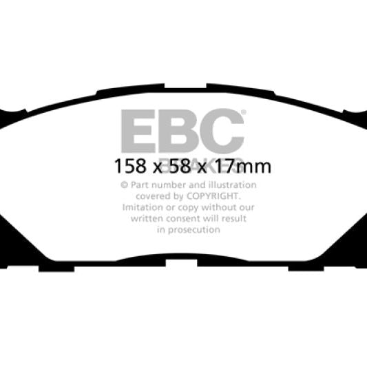 EBC 12-17 Toyota Camry 2.5L Yellowstuff Front Brake Pads-Brake Pads - Performance-EBC-EBCDP41790R-SMINKpower Performance Parts