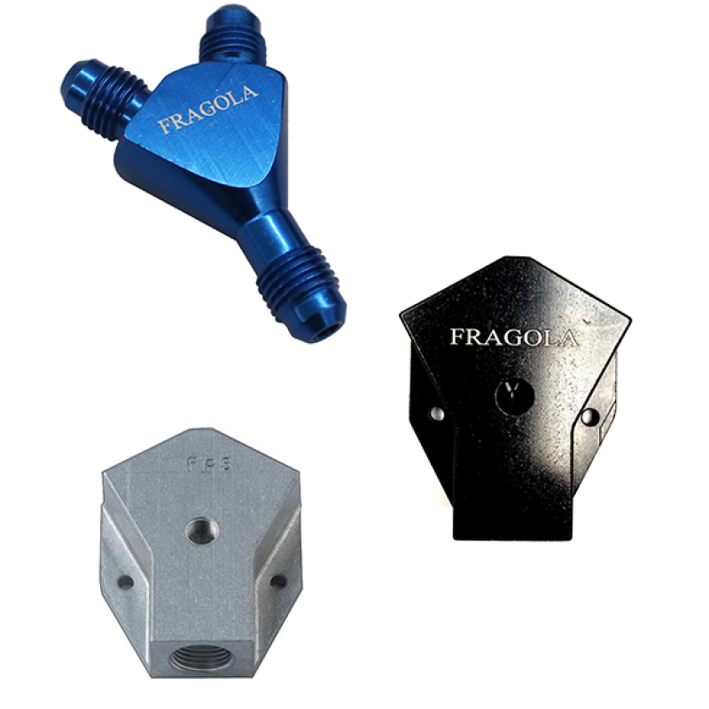 Fragola Y-Fitting -16AN Male Inlet x -12AN Male Outlets Black - SMINKpower Performance Parts FRA900617-BL Fragola