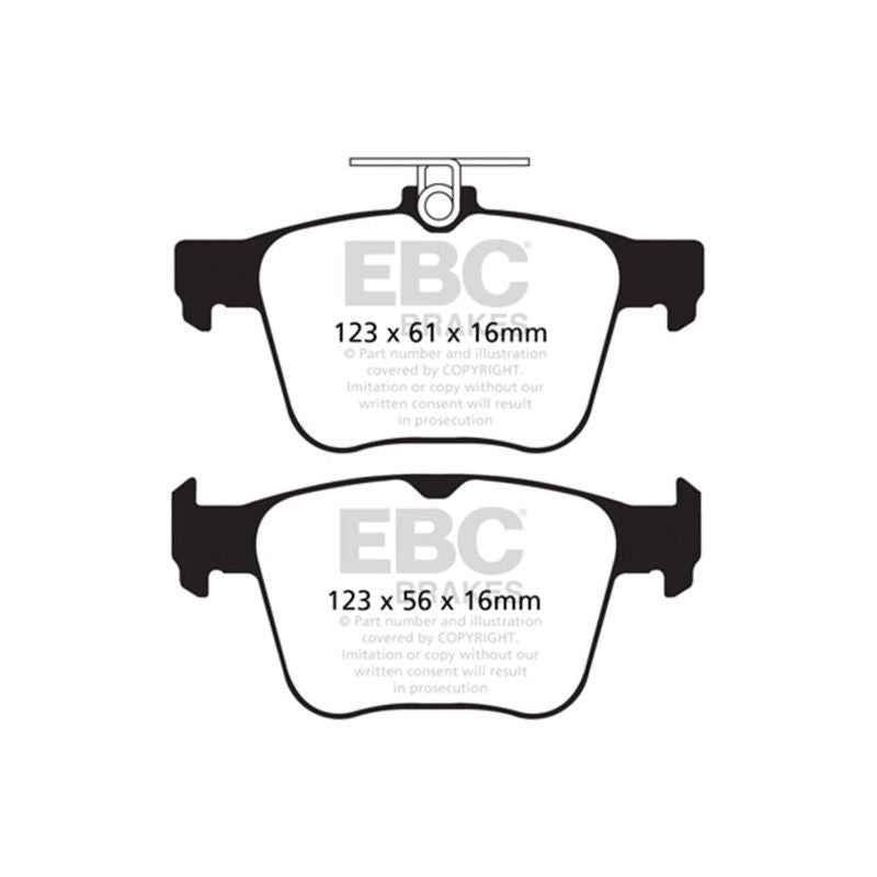 EBC 14-20 Audi S3 2.0 Turbo Yellowstuff Rear Brake Pads-Brake Pads - Performance-EBC-EBCDP42173R-SMINKpower Performance Parts