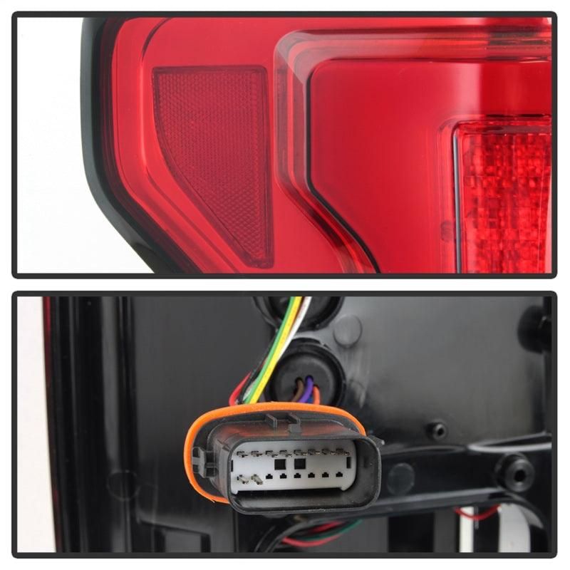 Spyder 15-18 Ford F-150 LED Tail Lights (w/Blind Spot) - Red Clear (ALT-YD-FF15015BS-LBLED-RC) - SMINKpower Performance Parts SPY5085320 SPYDER