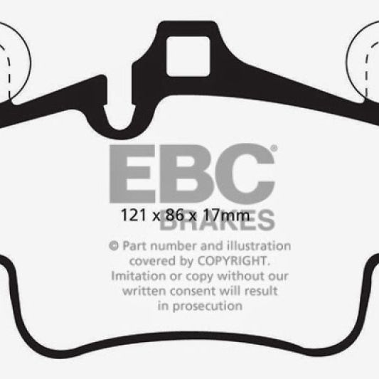 EBC 07-08 Porsche 911 (997) (Cast Iron Rotor only) 3.6 Carrera 2 Redstuff Front Brake Pads-Brake Pads - Performance-EBC-EBCDP32029C-SMINKpower Performance Parts