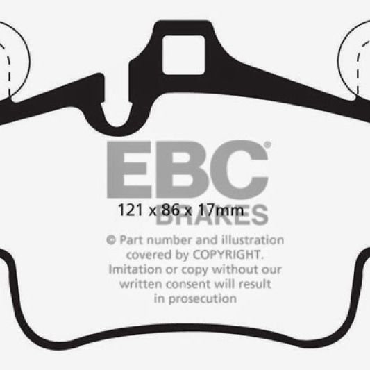EBC 07-08 Porsche 911 (997) (Cast Iron Rotor only) 3.6 Carrera 2 Bluestuff Front Brake Pads-Brake Pads - Racing-EBC-EBCDP52029NDX-SMINKpower Performance Parts