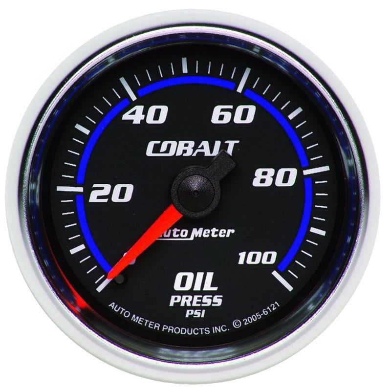 Autometer Cobalt 52mm 100 PSI Mechanical Oil Pressure Gauge-Gauges-AutoMeter-ATM6121-SMINKpower Performance Parts
