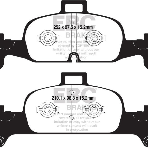 EBC 2018+ Audi A4 Allroad Quattro 2.0L Turbo Redstuff Front Brake Pads-Brake Pads - Performance-EBC-EBCDP32290C-SMINKpower Performance Parts