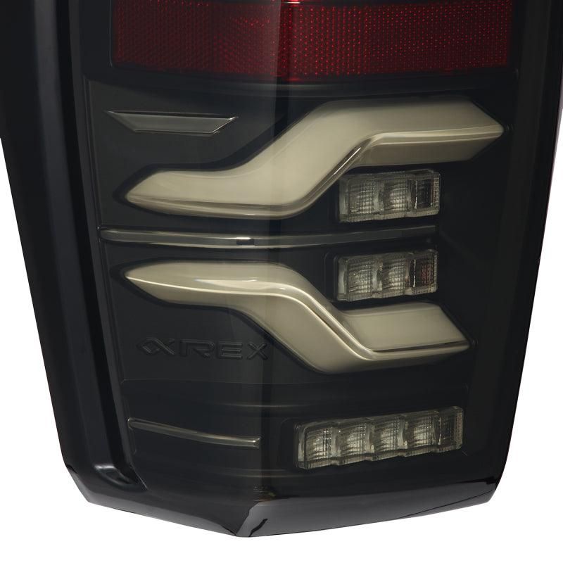 AlphaRex 16-21 Toyota TacomaLUXX LED Taillights Blk w/Activ Light/Seq Signal - SMINKpower Performance Parts ARX680090 AlphaRex