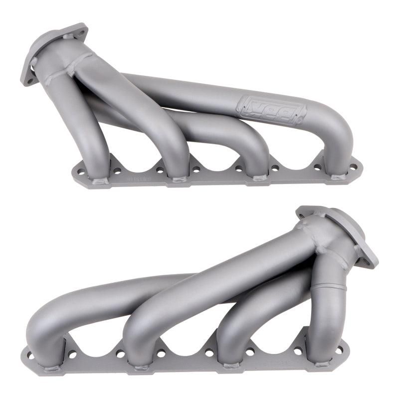 BBK 79-93 Mustang 351 Swap Shorty Unequal Length Exhaust Headers - 1-5/8 Titanium Ceramic - SMINKpower Performance Parts BBK1511 BBK