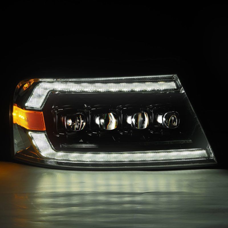 AlphaRex 04-08 Ford F-150 (No 2004 Heritage) NOVA-Series LED Proj HL Chrome w/Actv Light / Seq. Sig - SMINKpower Performance Parts ARX880130 AlphaRex