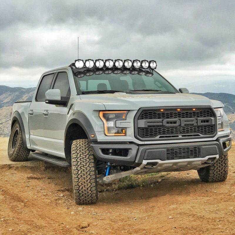 KC HiLiTES 17-18 Ford Raptor 57in. Pro6 Gravity LED 9-Light 180w Combo Beam Overhead Light Bar Sys-Light Bars & Cubes-KC HiLiTES-KCL91333-SMINKpower Performance Parts