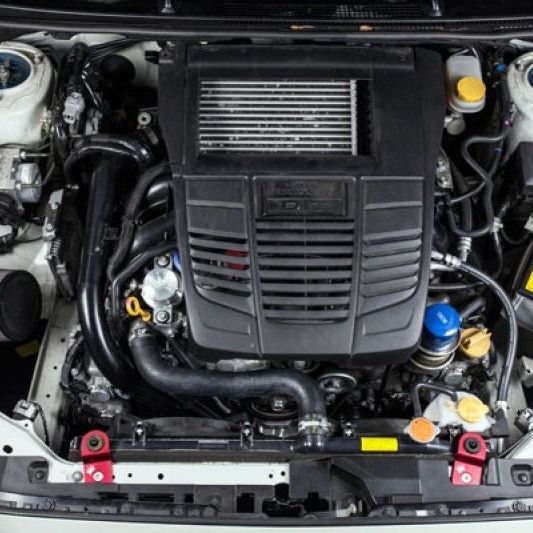 Turbo XS 15-16 Subaru WRX/STI Billet Aluminum Radiator Stay - Red-Radiator Stays-Turbo XS-TXSW15-RADSTAY-RED-SMINKpower Performance Parts