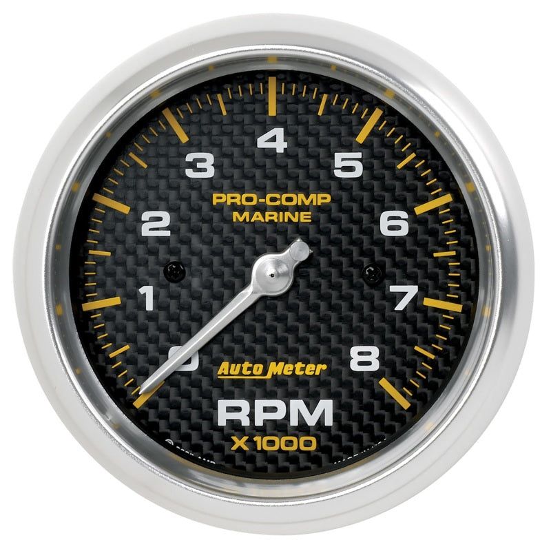 Autometer Marine Carbon Fiber 3-3/8in 8k RPM Tachometer-Gauges-AutoMeter-ATM200779-40-SMINKpower Performance Parts