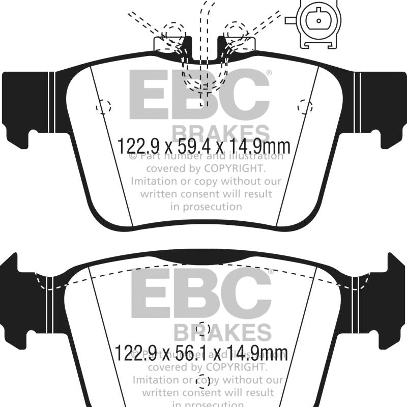 EBC 2017+ Alfa Romeo Giulia 2.0T Redstuff Rear Brake Pads-Brake Pads - Performance-EBC-EBCDP32315C-SMINKpower Performance Parts