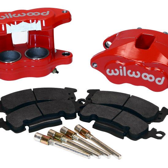 Wilwood D52 Front Caliper Kit - Red 2.00 / 2.00in Piston 1.04in Rotor - SMINKpower Performance Parts WIL140-11291-R Wilwood