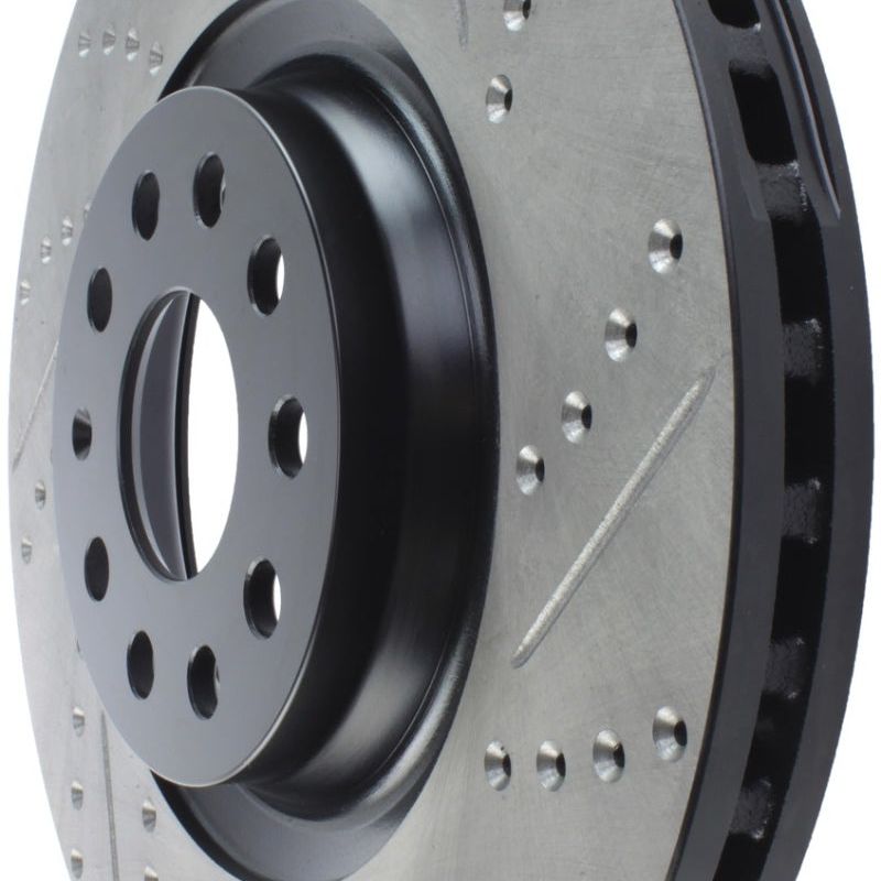 StopTech Slotted & Drilled Sport Brake Rotor-Brake Rotors - Slot & Drilled-Stoptech-STO127.33144L-SMINKpower Performance Parts