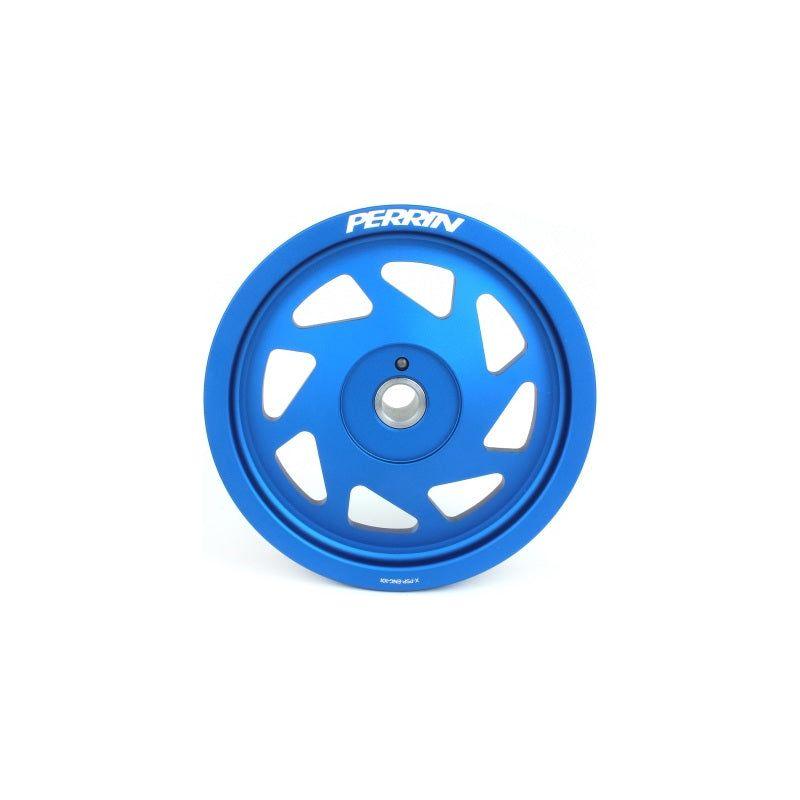 Perrin 19-21 Subaru WRX / 16-18 Forester Lightweight Crank Pulley (FA/FB Engines w/Large Hub) - Blue - SMINKpower Performance Parts PERPSP-ENG-104BL Perrin Performance