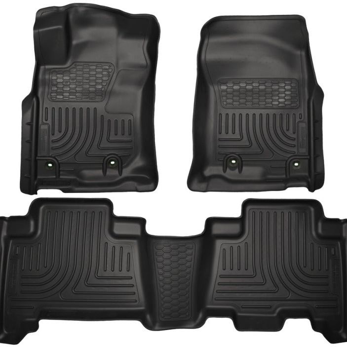 Husky Liners 2013 Toyota 4Runner WeatherBeater Black Front & 2nd Seat Floor Liners-Floor Mats - Rubber-Husky Liners-HSL99571-SMINKpower Performance Parts