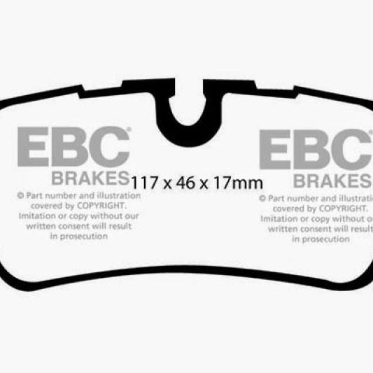 EBC 05-10 Land Rover LR3 4.4 Yellowstuff Rear Brake Pads-Brake Pads - Performance-EBC-EBCDP41542R-SMINKpower Performance Parts