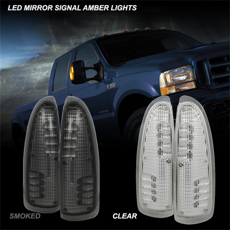 xTune Ford Superduty F250-F650 03-07 Amber LED Mirror Signal Lens - Clear ACC-LED-FDSD99-MR-C-Side Mirrors-SPYDER-SPY9924712-SMINKpower Performance Parts