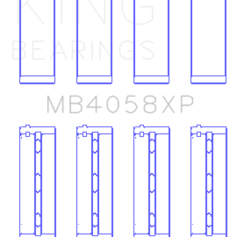 King Nissan VQ35DE (Size STD) Performance Main Bearing Set - SMINKpower Performance Parts KINGMB4058XP King Engine Bearings