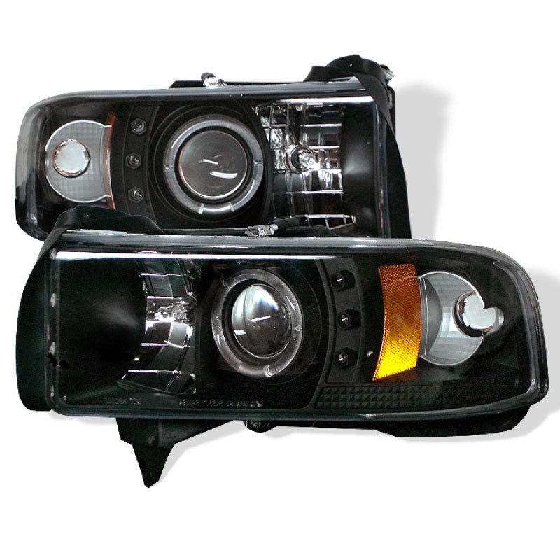 Spyder Dodge Ram 1500 94-01 94-02 Projector Headlights LED Halo LED Blk PRO-YD-DR94-HL-AM-BK-Headlights-SPYDER-SPY5010087-SMINKpower Performance Parts