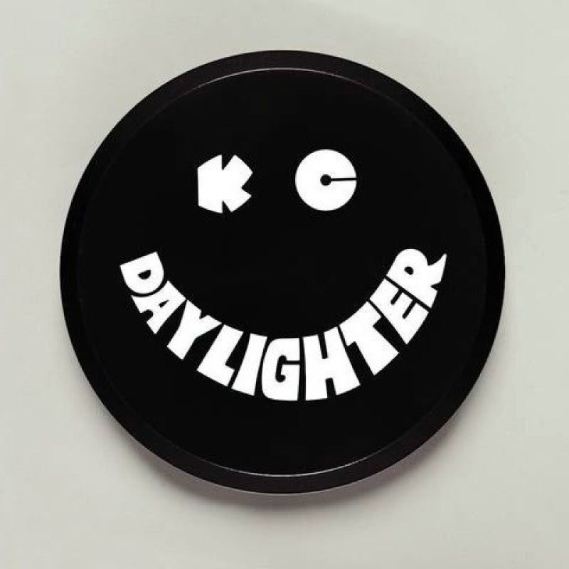 KC HiLiTES 6in. Round Hard Cover for Daylighter/SlimLite/Pro-Sport (Single) - Black w/White Smile-Light Covers and Guards-KC HiLiTES-KCL5200-SMINKpower Performance Parts