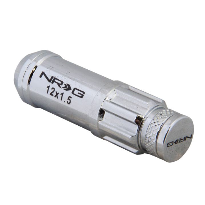 NRG 700 Series M12 X 1.5 Steel Lug Nut w/Dust Cap Cover Set 21 Pc w/Locks & Lock Socket - Silver-Lug Nuts-NRG-NRGLN-LS700SL-21-SMINKpower Performance Parts