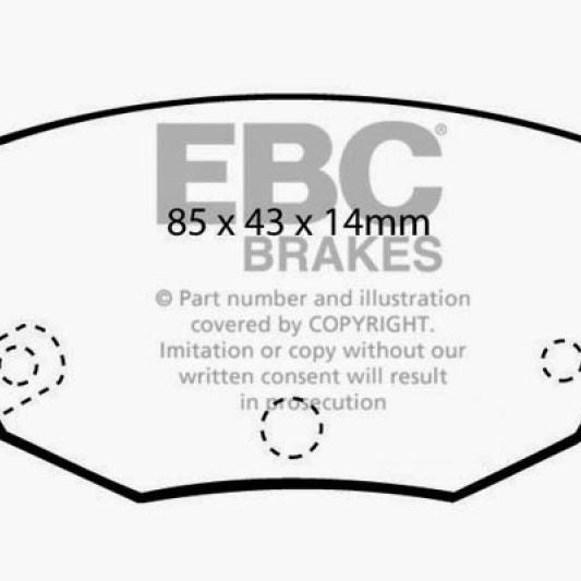 EBC 99-01 Hyundai Elantra 2.0 Ultimax2 Rear Brake Pads-Brake Pads - OE-EBC-EBCUD272-SMINKpower Performance Parts