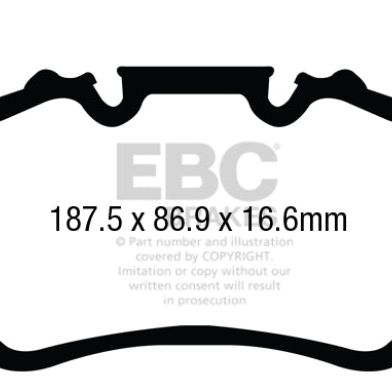 EBC 13-15 Porsche 911 (991) (Cast Iron Rotor only) 3.8 GT3 Yellowstuff Rear Brake Pads-Brake Pads - Performance-EBC-EBCDP42207R-SMINKpower Performance Parts