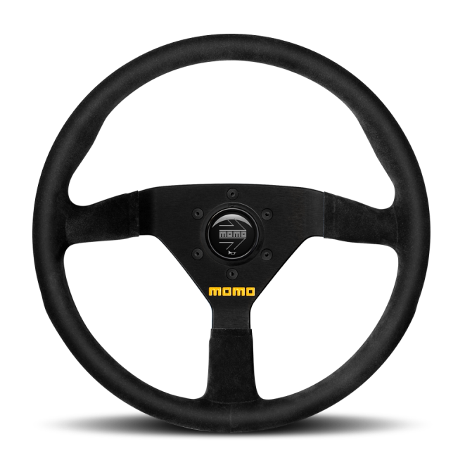Momo MOD78 Steering Wheel 320 mm - Black Suede/Black Spokes - SMINKpower Performance Parts MOMR1909/33S MOMO