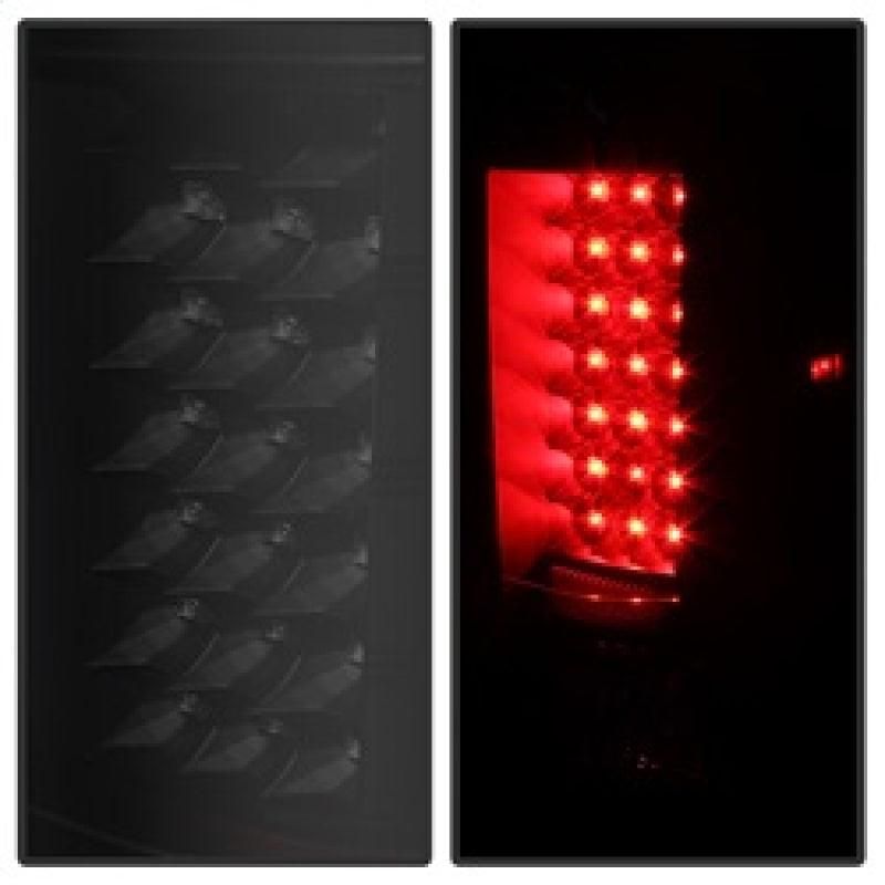 Xtune Chevy Silverado 07-13 LED Tail Lights Black Smoke ALT-JH-CS07-LED-BKSM - xtune-chevy-silverado-07-13-led-tail-lights-black-smoke-alt-jh-cs07-led-bksm