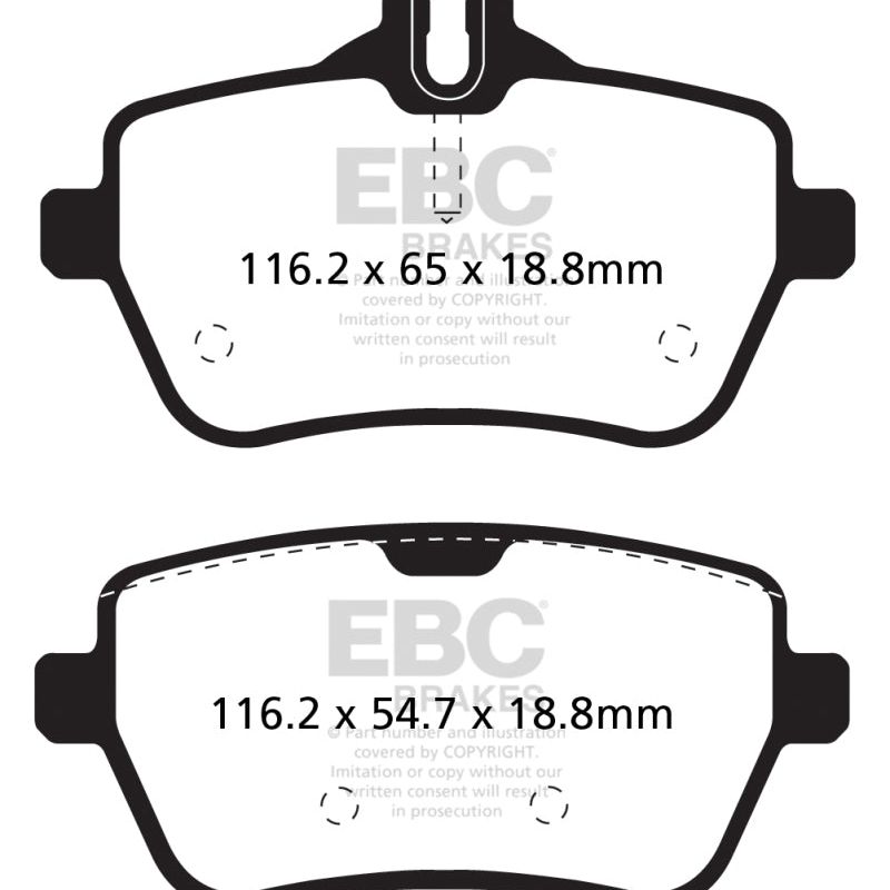 EBC 14+ Mercedes-Benz S550 4.7 Twin Turbo Redstuff Rear Brake Pads-Brake Pads - Performance-EBC-EBCDP32180C-SMINKpower Performance Parts