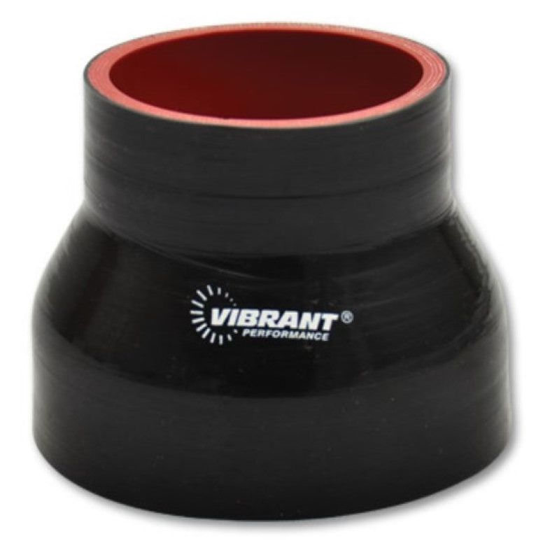 Vibrant 4 Ply Reducer Coupling 5in x 4in x 4.5in Long (BLACK) - SMINKpower Performance Parts VIB19744 Vibrant