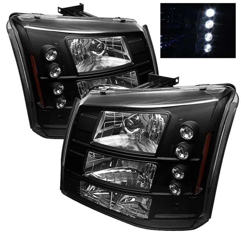 Spyder Chevy Silverado 1500/2500 03-06 Bumper Lights Crystal Headlights Blk HD-YD-CS03-1PC-AM-BK-Headlights-SPYDER-SPY5012395-SMINKpower Performance Parts