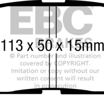 EBC 07-13 Acura MDX 3.7 Ultimax2 Rear Brake Pads-Brake Pads - OE-EBC-EBCUD1281-SMINKpower Performance Parts