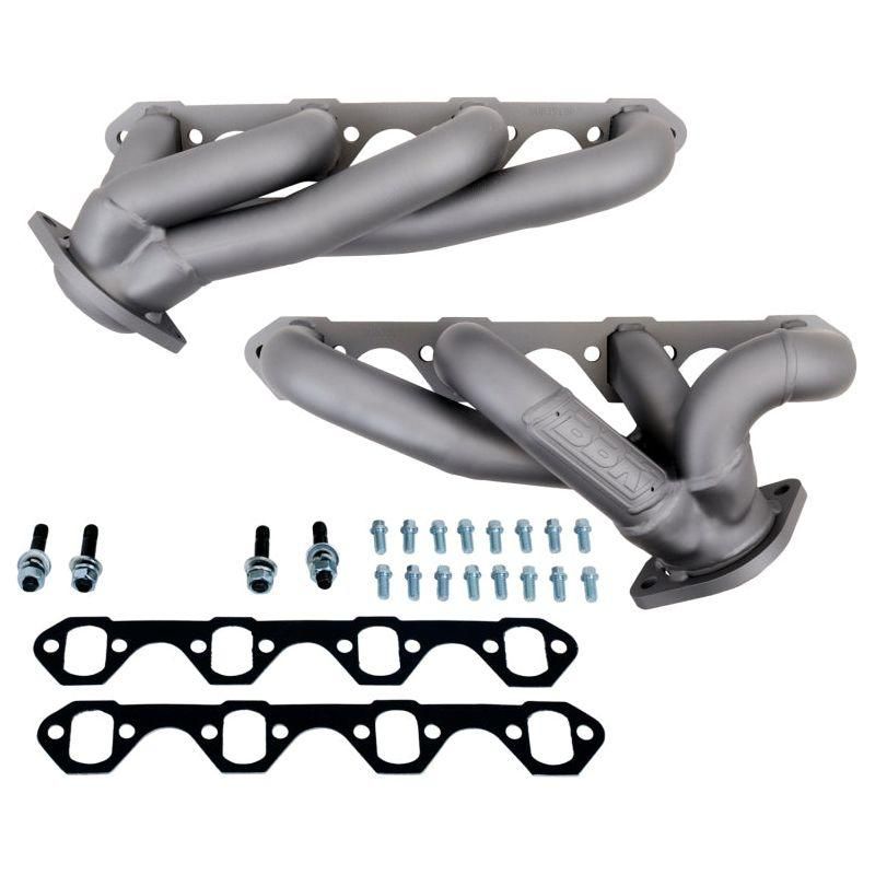 BBK 87-95 Ford F150 Truck 5.0 302 Shorty Unequal Length Exhaust Headers - 1-5/8 Titanium Ceramic - SMINKpower Performance Parts BBK3510 BBK