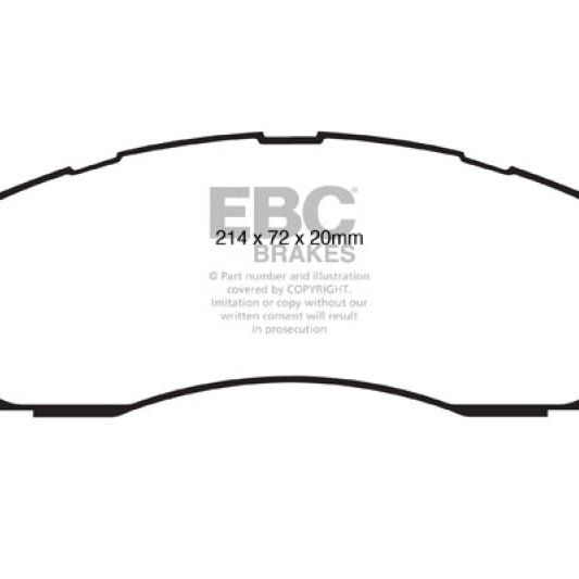 EBC 09-11 Dodge Ram 2500 Pick-up 5.7 2WD/4WD Yellowstuff Front Brake Pads-Brake Pads - Performance-EBC-EBCDP41847R-SMINKpower Performance Parts