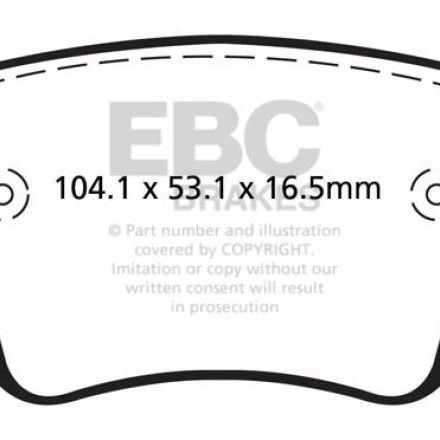 EBC 15-21 Volkswagen GTi 2.0 Turbo Greenstuff Rear Brake Pads-Brake Pads - Performance-EBC-EBCDP22201-SMINKpower Performance Parts