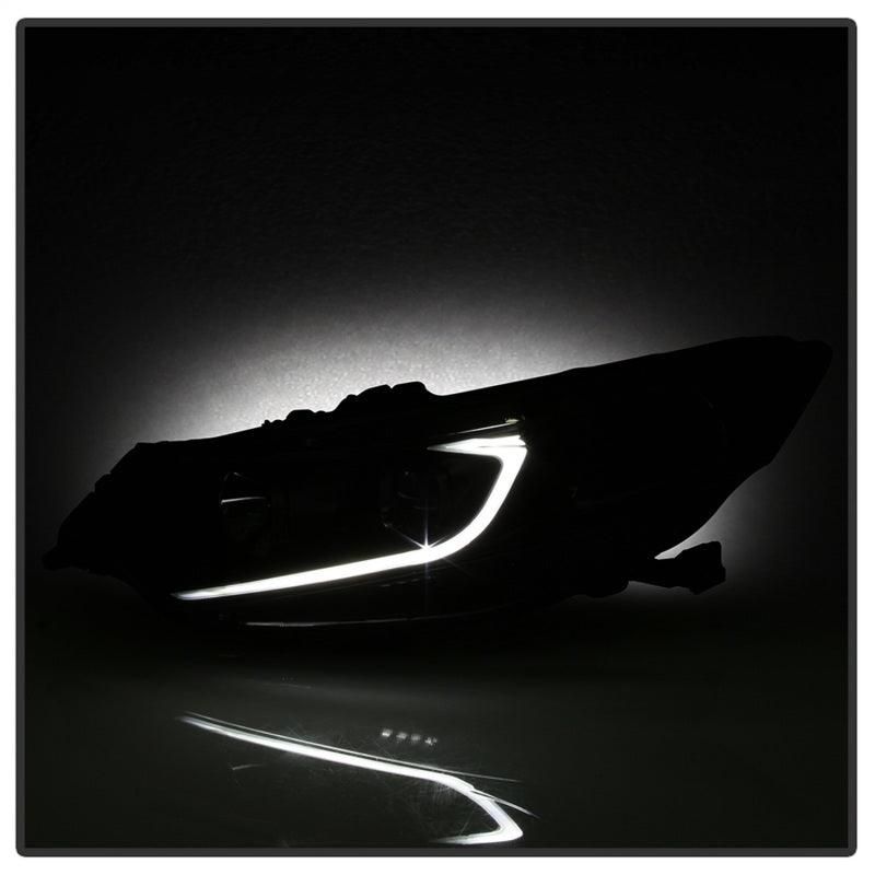 xTune 09-14 Acura TSX Projector Headlights - Light Bar DRL - Black (PRO-JH-ATSX09-LB-BK) - SMINKpower Performance Parts SPY9042218 SPYDER