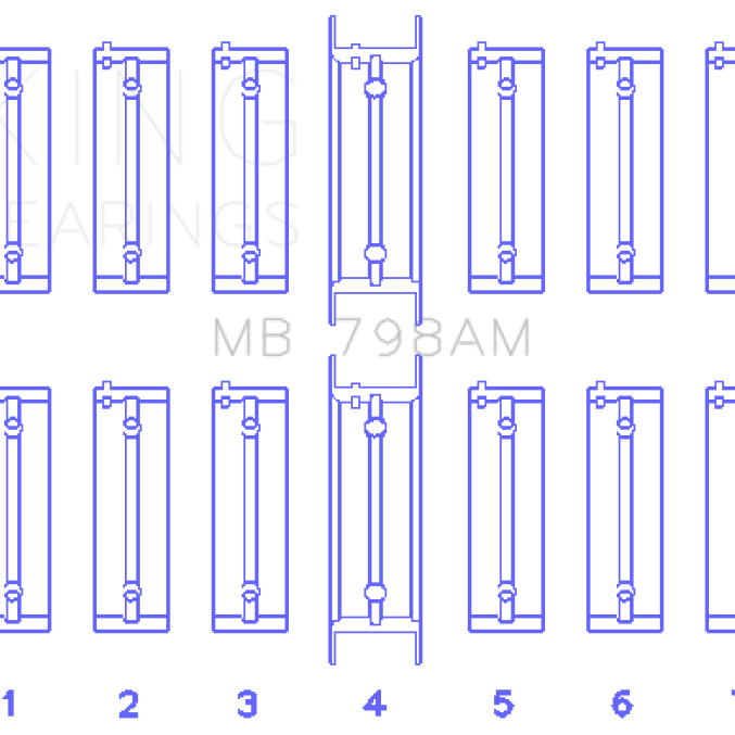 King BMW M20B20-23-25-27 / M50B25 / M52B20-25-28 (Size STD) Main Bearing Set - SMINKpower Performance Parts KINGMB798AM King Engine Bearings