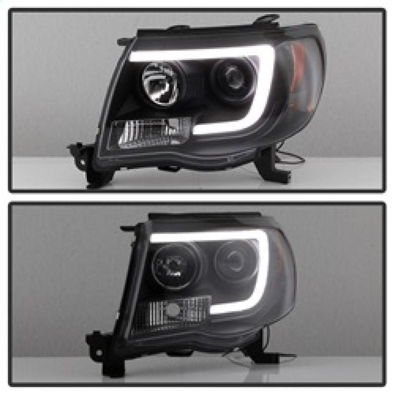 Spyder Toyota Tacoma 05-11 Projector Headlights - Light Bar DRL - Black PRO-YD-TT05V2-LB-BK - SMINKpower Performance Parts SPY5084514 SPYDER