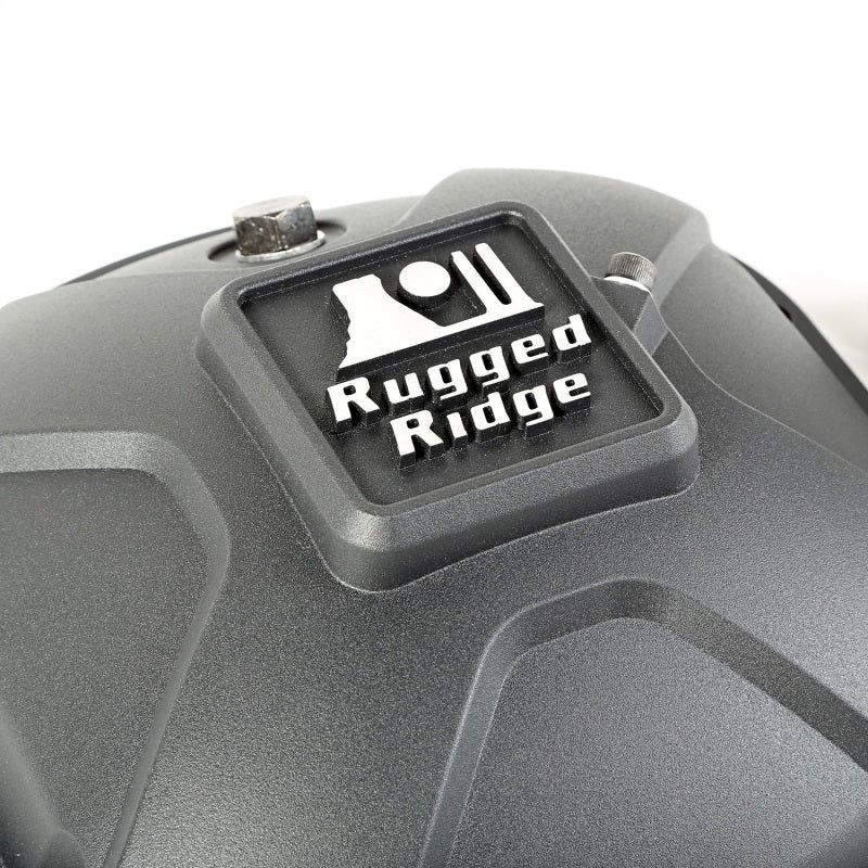 Rugged Ridge Boulder Aluminum Differential Cover Dana 30 Black - SMINKpower Performance Parts RUG16595.13 Rugged Ridge