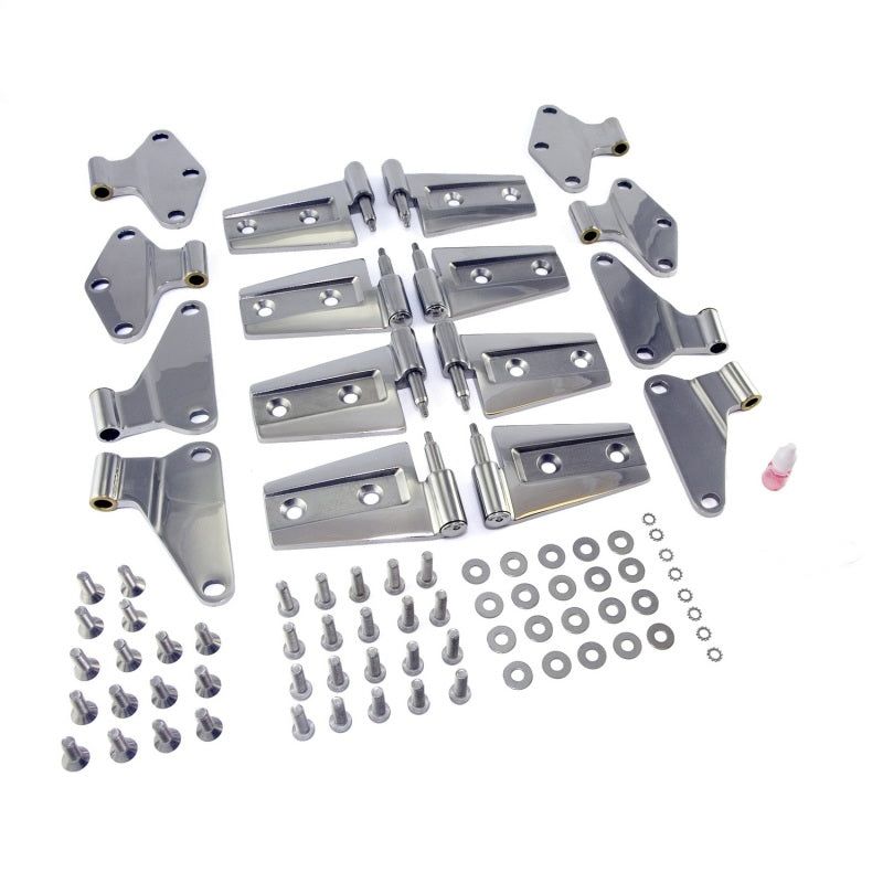 Rugged Ridge 07-18 Jeep Wrangler JKU Stainless Steel Door Hinge Kit-Hardware Kits - Other-Rugged Ridge-RUG11111.21-SMINKpower Performance Parts