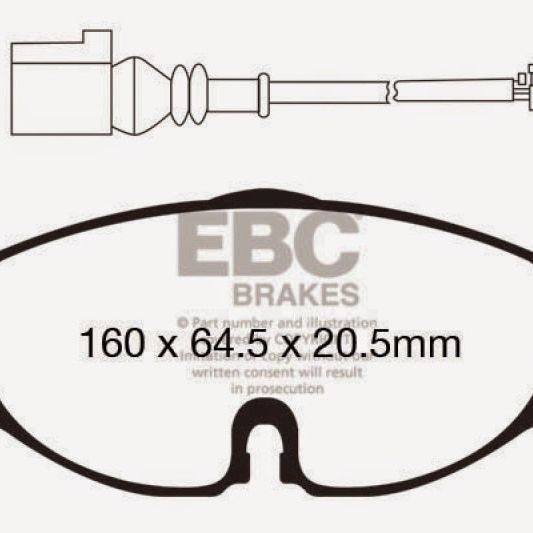 EBC 14+ Audi A3 1.8 Turbo Greenstuff Front Brake Pads-Brake Pads - Performance-EBC-EBCDP22150-SMINKpower Performance Parts