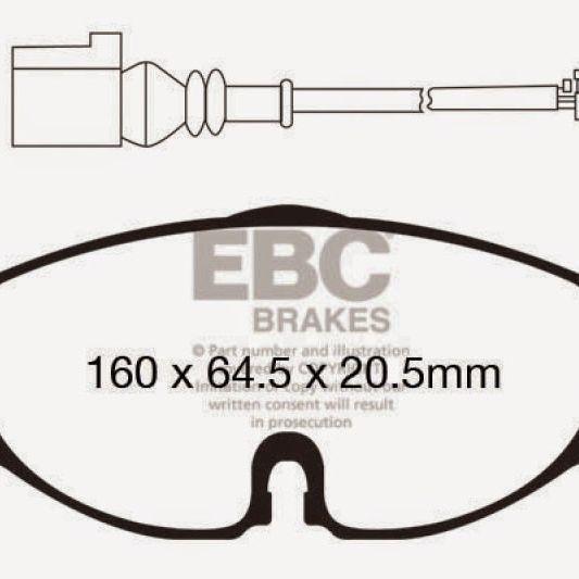 EBC 14+ Audi A3 1.8 Turbo Yellowstuff Front Brake Pads-Brake Pads - Performance-EBC-EBCDP42150R-SMINKpower Performance Parts