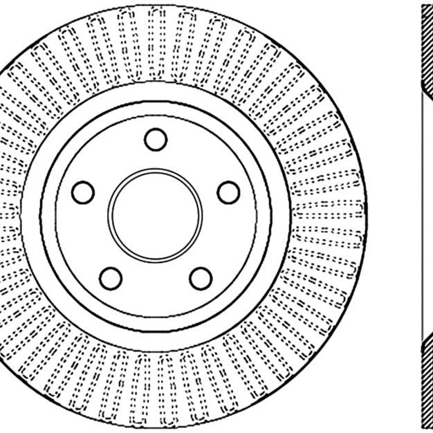 StopTech Slotted Sport Brake Rotor 11-17 Jeep Grand Cherokee (Excludes SRT8)-Brake Rotors - Slotted-Stoptech-STO126.58008SR-SMINKpower Performance Parts